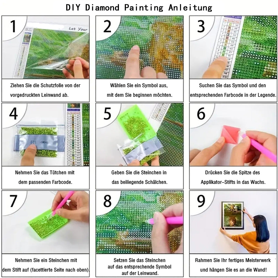 Idyllischer Waldbach - Diamond Painting