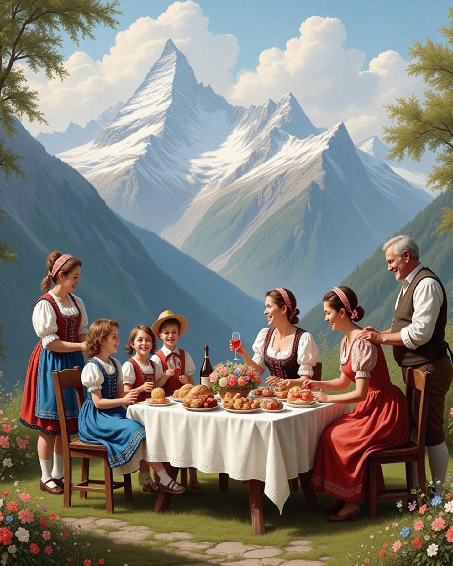 Alles Gute zum Muttertag - Malen nach Zahlen