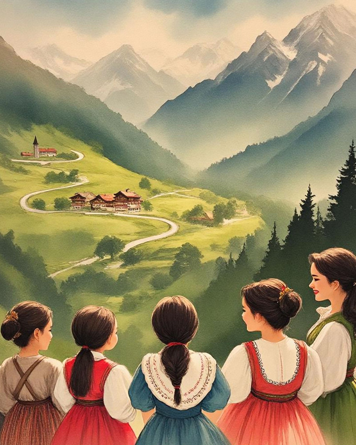 Alles Gute zum Muttertag - Malen nach Zahlen