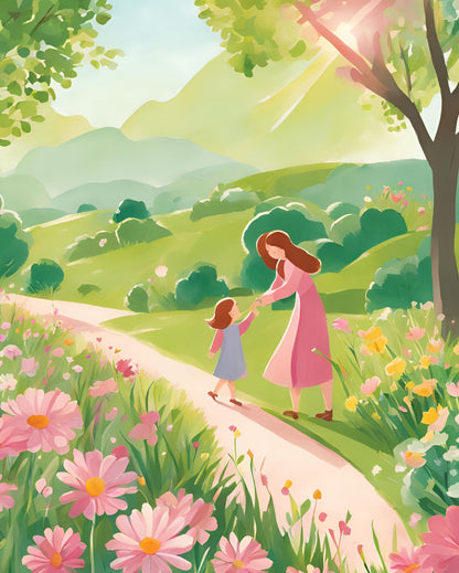 Alles Gute zum Muttertag - Malen nach Zahlen