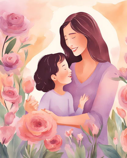 Alles Gute zum Muttertag - Malen nach Zahlen