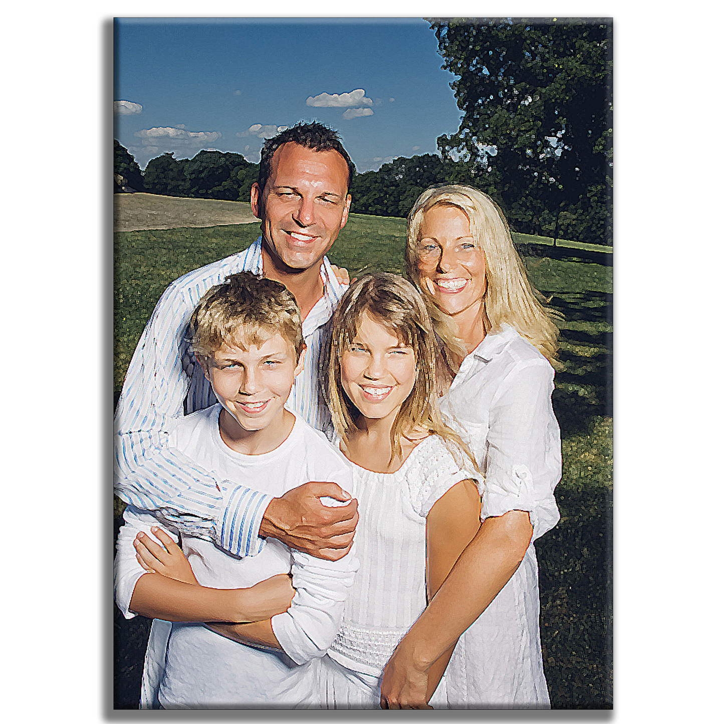 Benutzerdefinierte Familienfoto zu malen, personalisiertes Geschenk für Familien-Malerei nach Zahlen bereit zu hängen